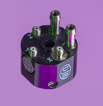 A close up shot of an A/33 accelerometer