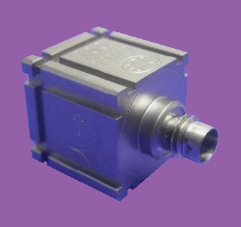 An At/161 accelerometer shot in purple background