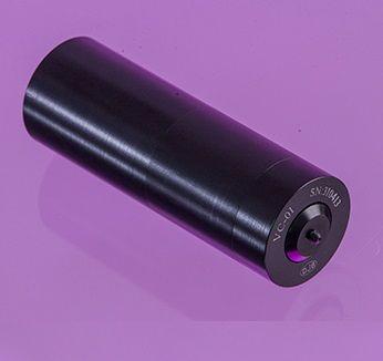 Small, black, handheld calibrator