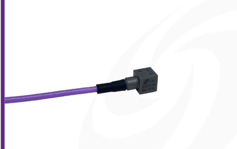 AT/28 tri-axial accelerometer with purple integral cable