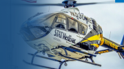 Image of Stat MedEvac helicopter in the air