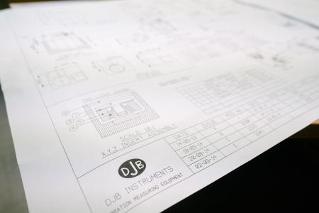 Detailed technical pencil drawings