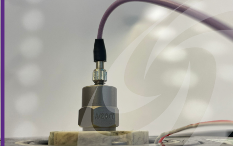 A/20/T accelerometer mounted on a calibration shaker