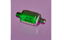 An A/161 accelerometer shot in purple background