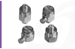 Cut-out image of DJB A/124/E miniature Piezo-Tronic IEPE accelerometer on white background