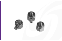 Cut-out image of DJB A/124/E miniature Piezo-Tronic IEPE accelerometer on white background