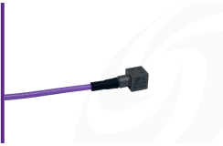 AT/28 tri-axial accelerometer with purple integral cable