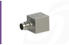 DJB AT/10-1 tri-axial IEPE accelerometer in a titanium case with side entry connector