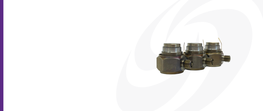 Three A/20 accelerometers without their caps fitted