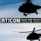 Helicopters in the air with the Verticon Altanta 2026 logo