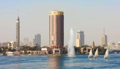 External view of the Sofitel Cairo Nile el Gezirah Hotel in Cairo, Egypt