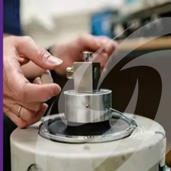 Close up image of calibration in progress
