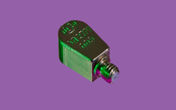 An A/27/e accelerometer shot in purple background