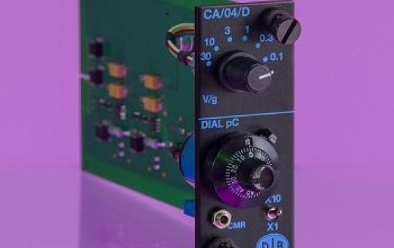 a green circuit board, charge amplifier