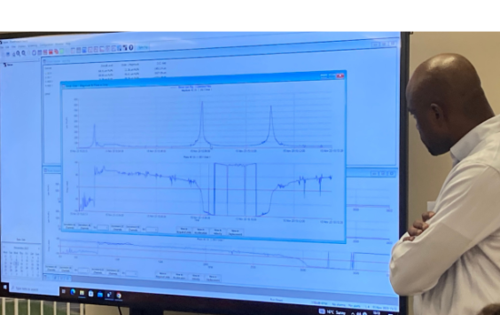Omoruyi Onobhamiukor presenting Beran's rotating machinery diagnostic course