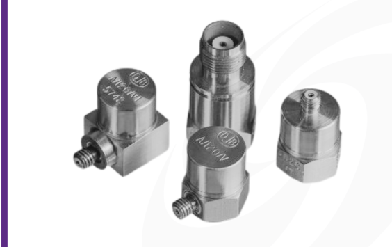 Cut out shot of monoaxial charge output accelerometers