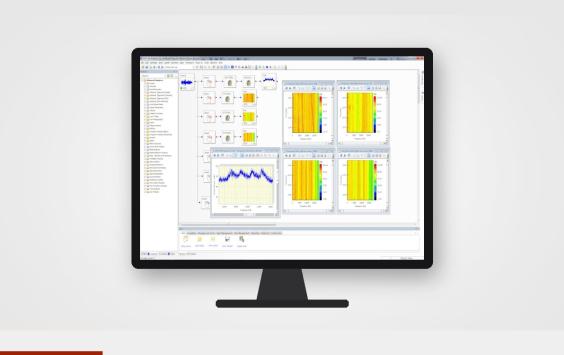 DATS software showing spectrum and waterfall plots on a computer monitor.